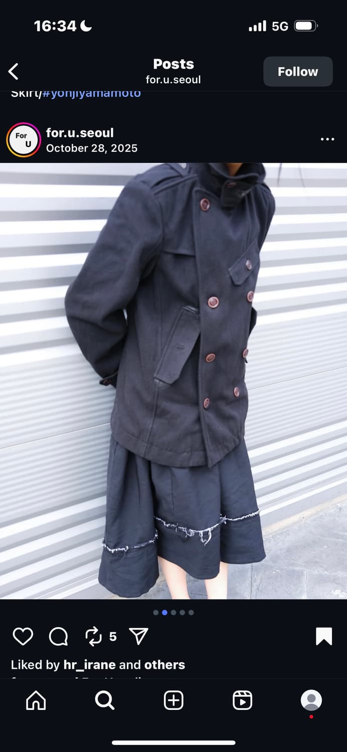 (포유서울) 디젤 피코트 블랙 L 상품이미지4