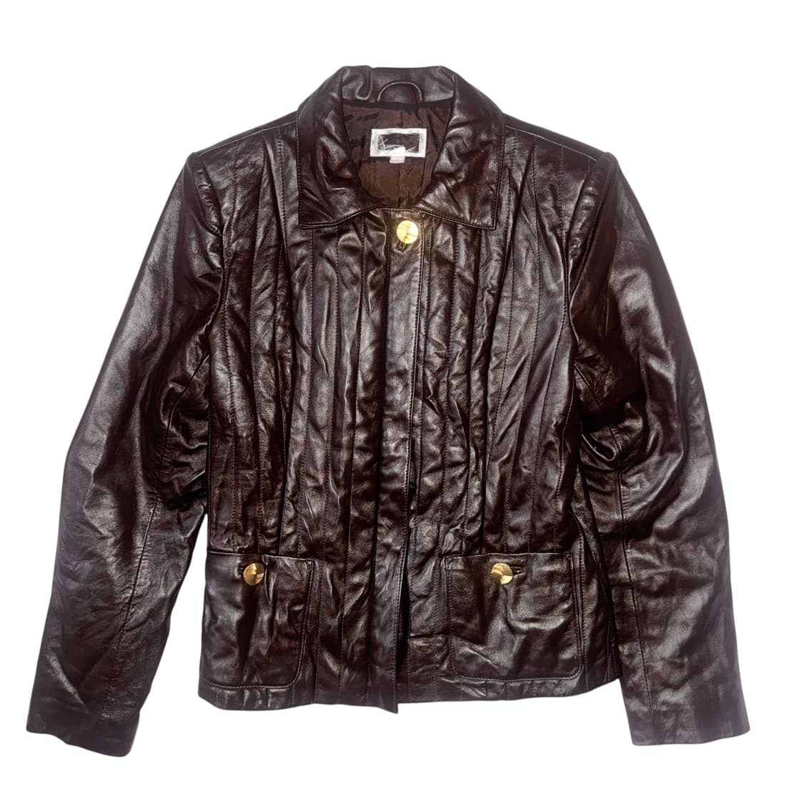 Dark Brown Leather Jacket 상품이미지1