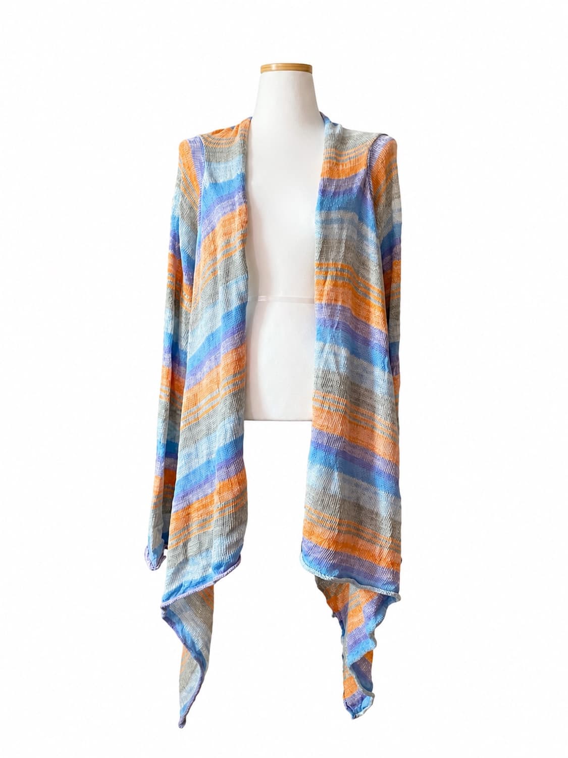 멀티 스트라이프 드레이프 가디건 상품이미지2