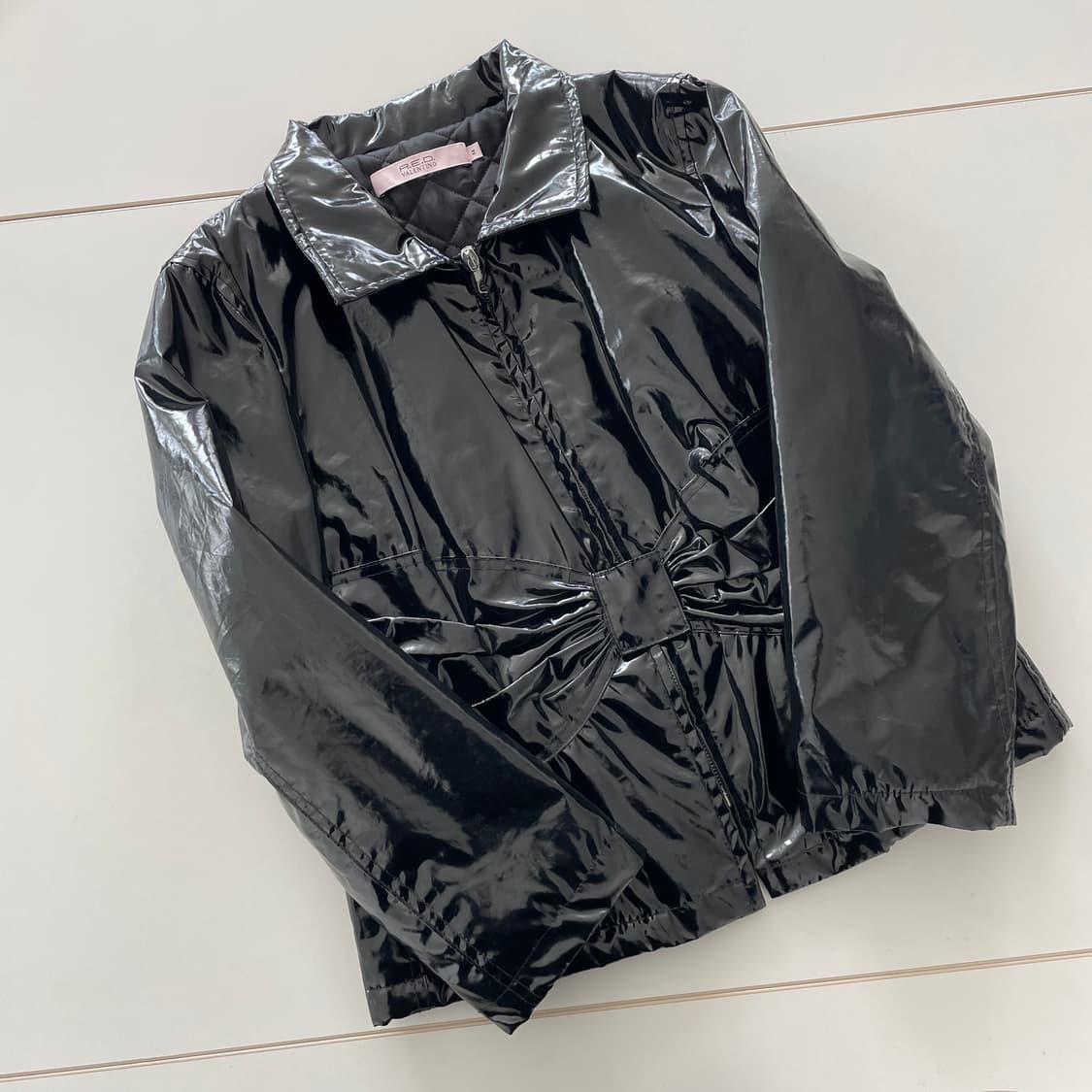 레드 발렌티노 유광 페이던트 블랙 자켓 상품이미지1