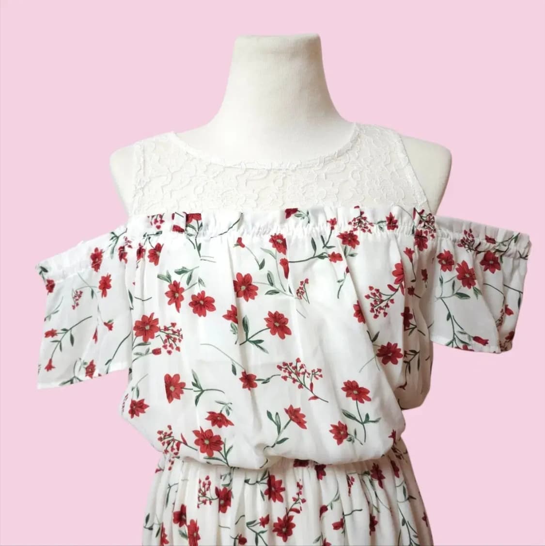 일본빈티지 오프숄더 롱원피스  상품이미지2