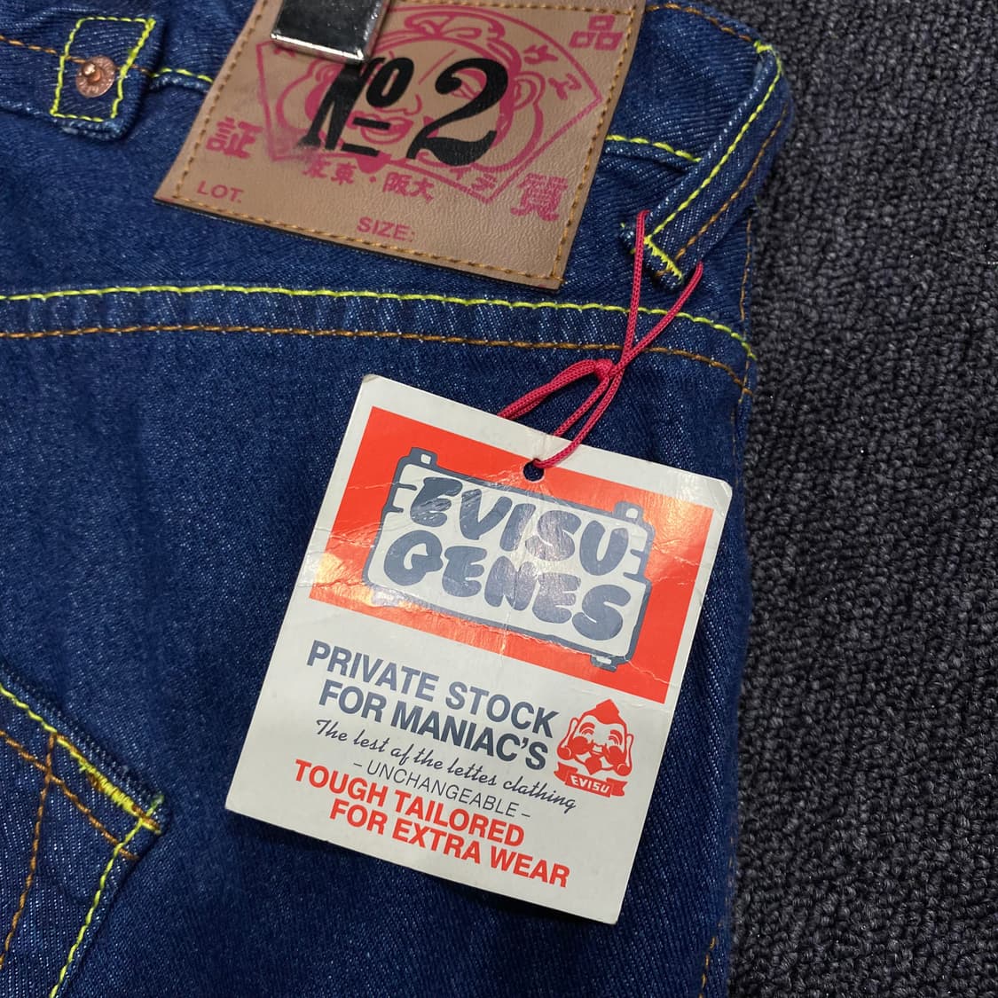 에비수 새상품 자수팬츠 상품이미지5