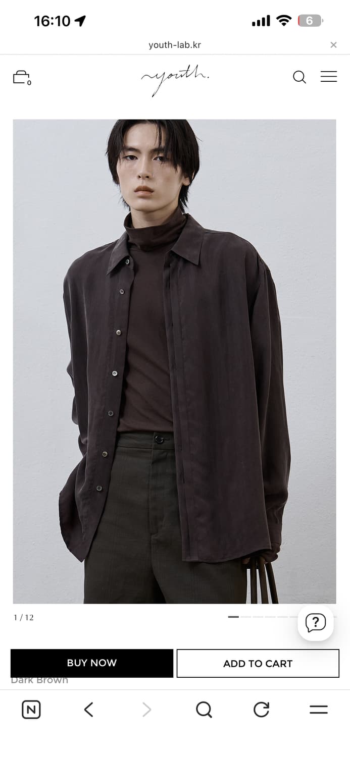 블라인드 버튼 큐프로 셔츠  상품이미지2