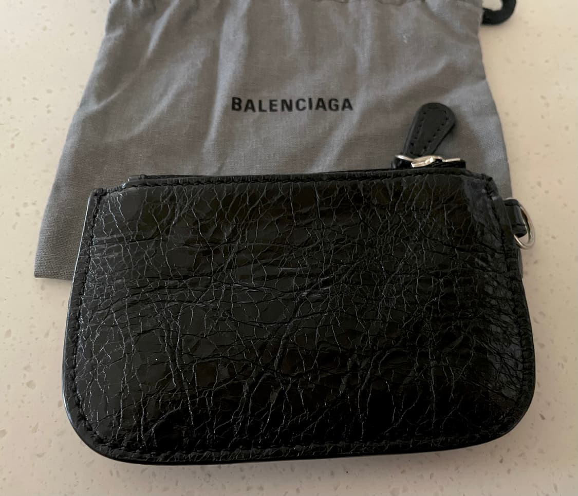 [OS] 발렌시아가 르카골 카드지갑 코인 케이스 블랙 상품이미지2