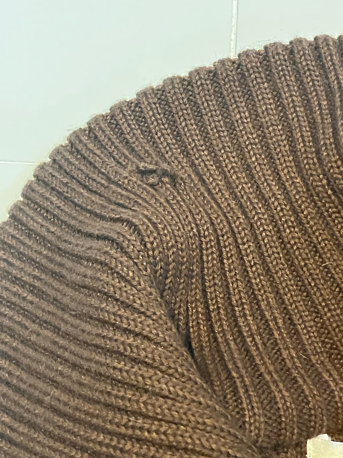 브라운 니트 퍼 자켓 상품이미지3