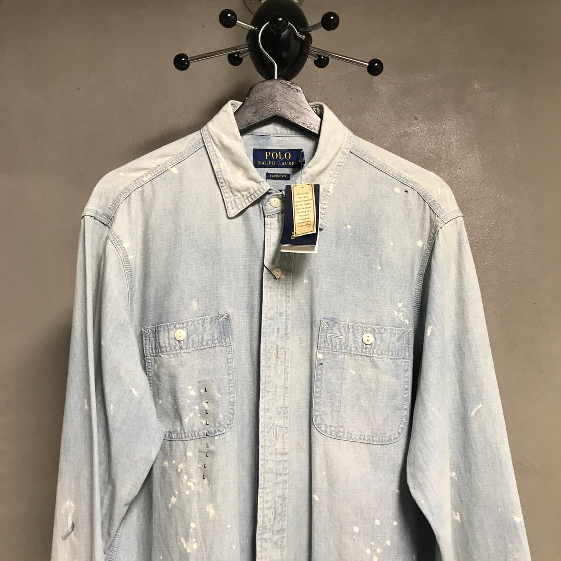 폴로 랄프로렌 페인팅 데님 셔츠 L 상품이미지2