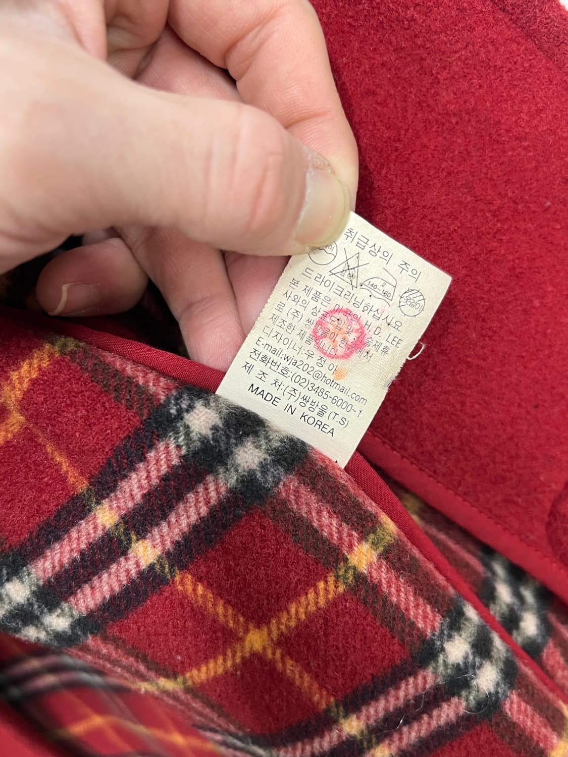 Lee 리 진스 모직 더플 떡볶이 롱 코트 상품이미지8