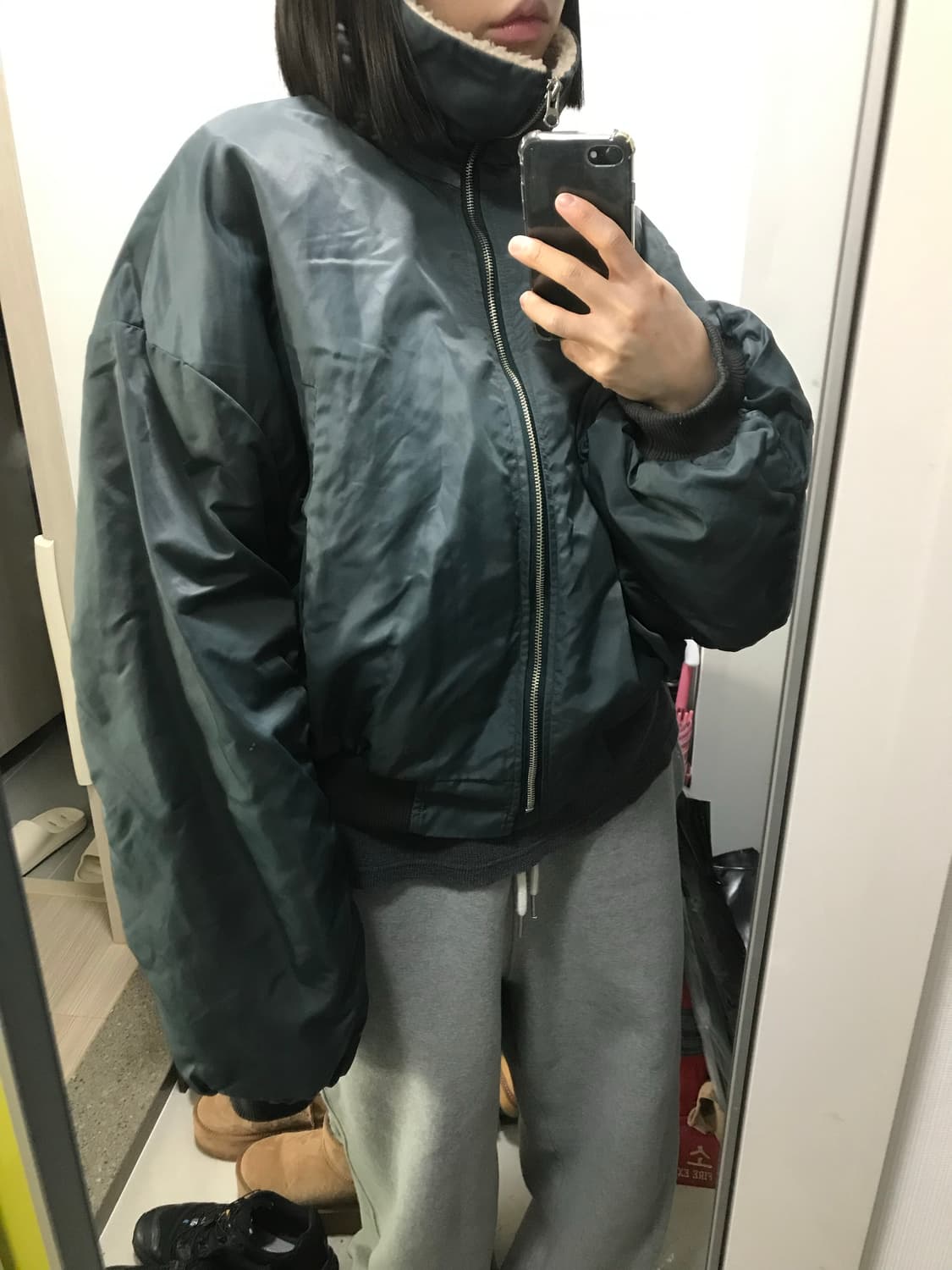 빈티지 하이넥 항공점퍼 상품이미지2