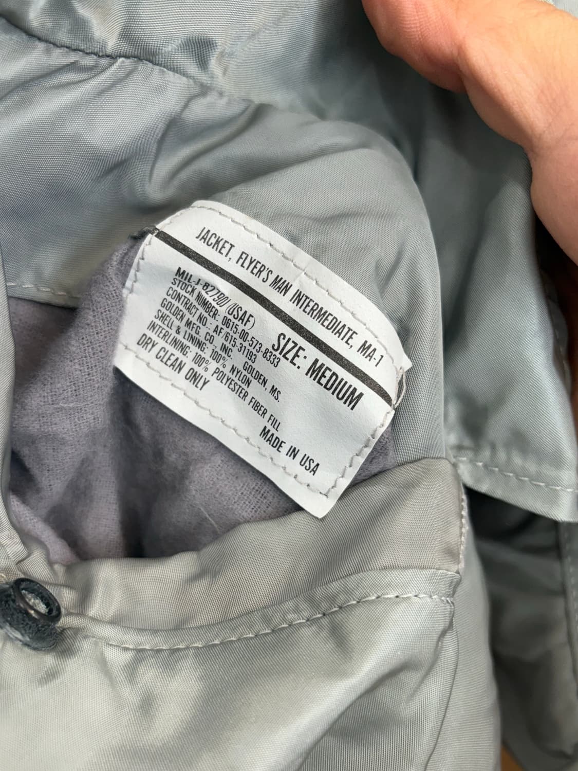 [M] MA-1 USA 빈티지 골든 매뉴팩처링 자켓 상품이미지4