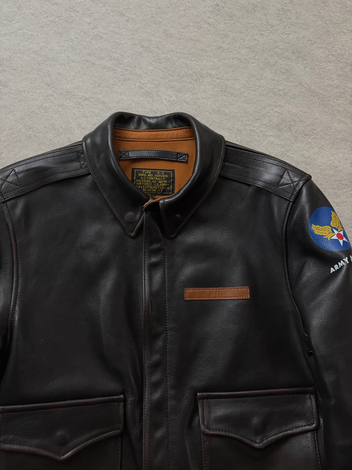 밀리터리 A-2 말가죽자켓 상품이미지4