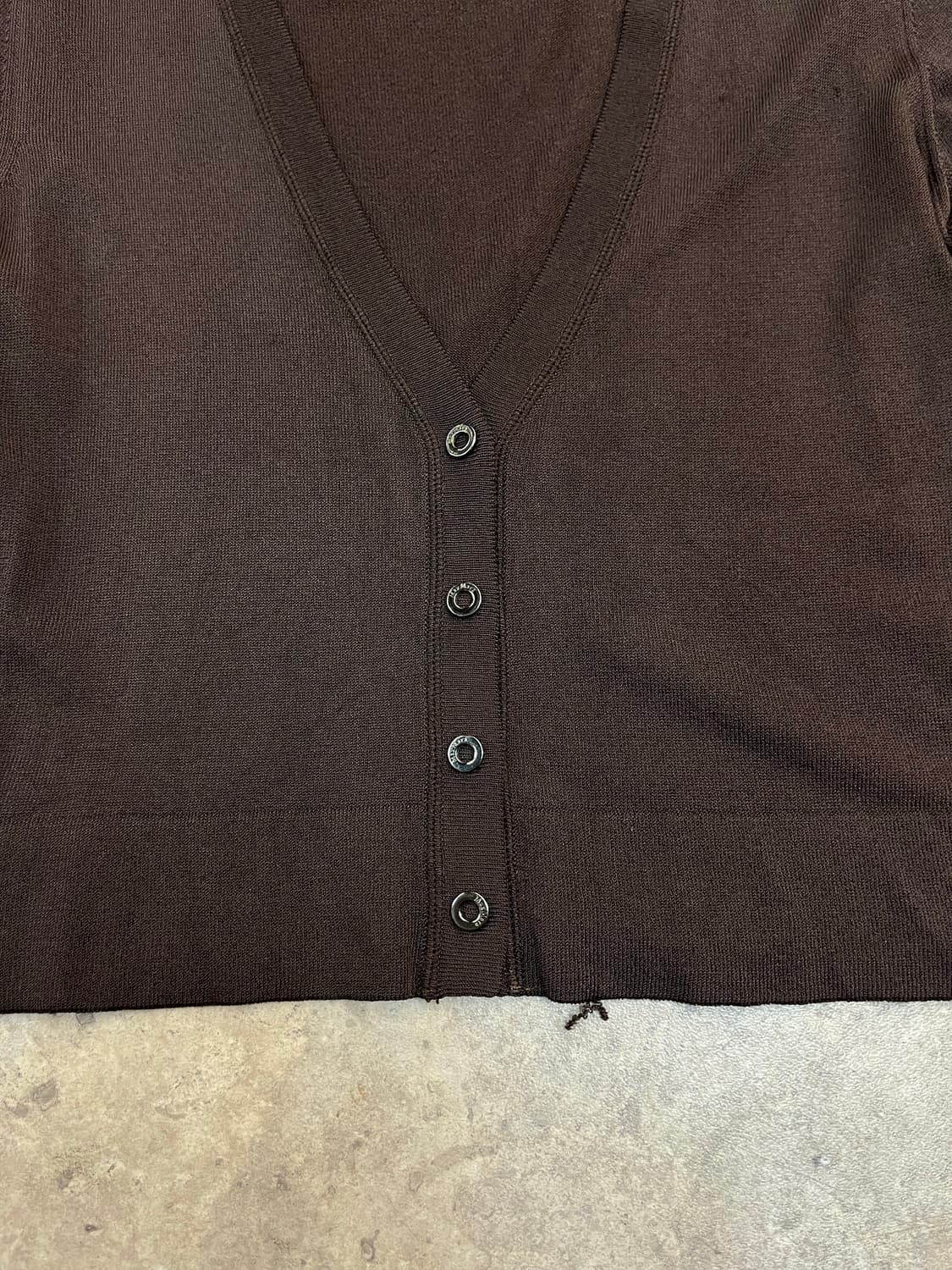 막스마라 반팔 가디건 브라운 M #csz2845 상품이미지6