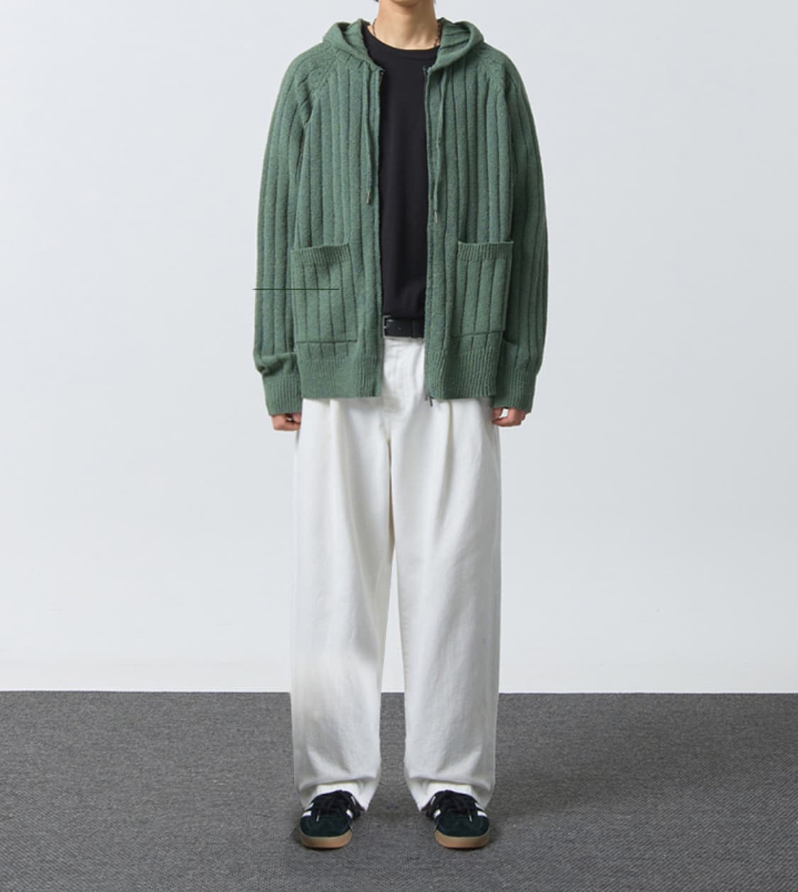 디미트리블랙 와이드 데님 팬츠_크림 상품이미지2