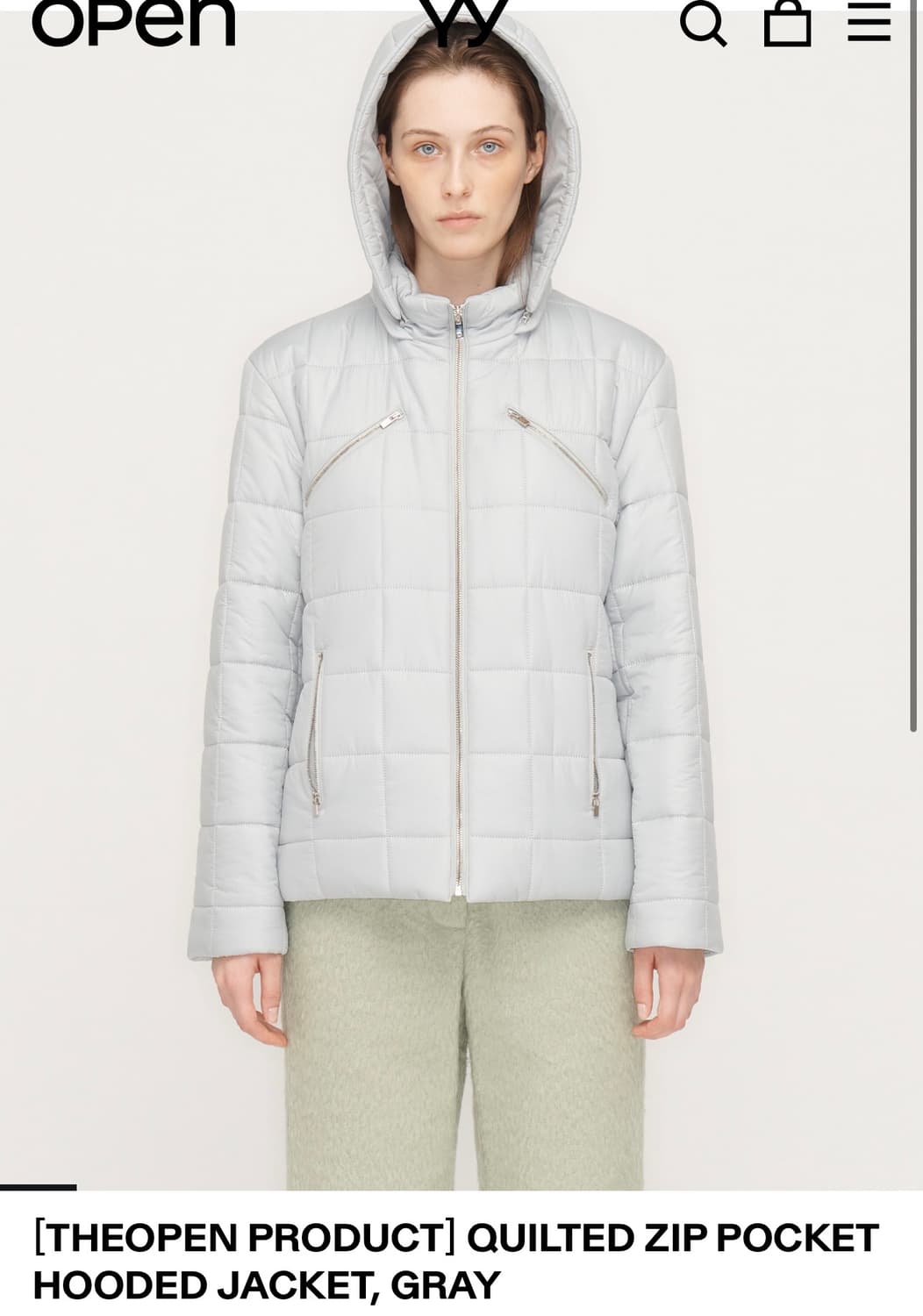 [THEOPEN PRODUCT] QUILTED ZIP POCKET  상품이미지1