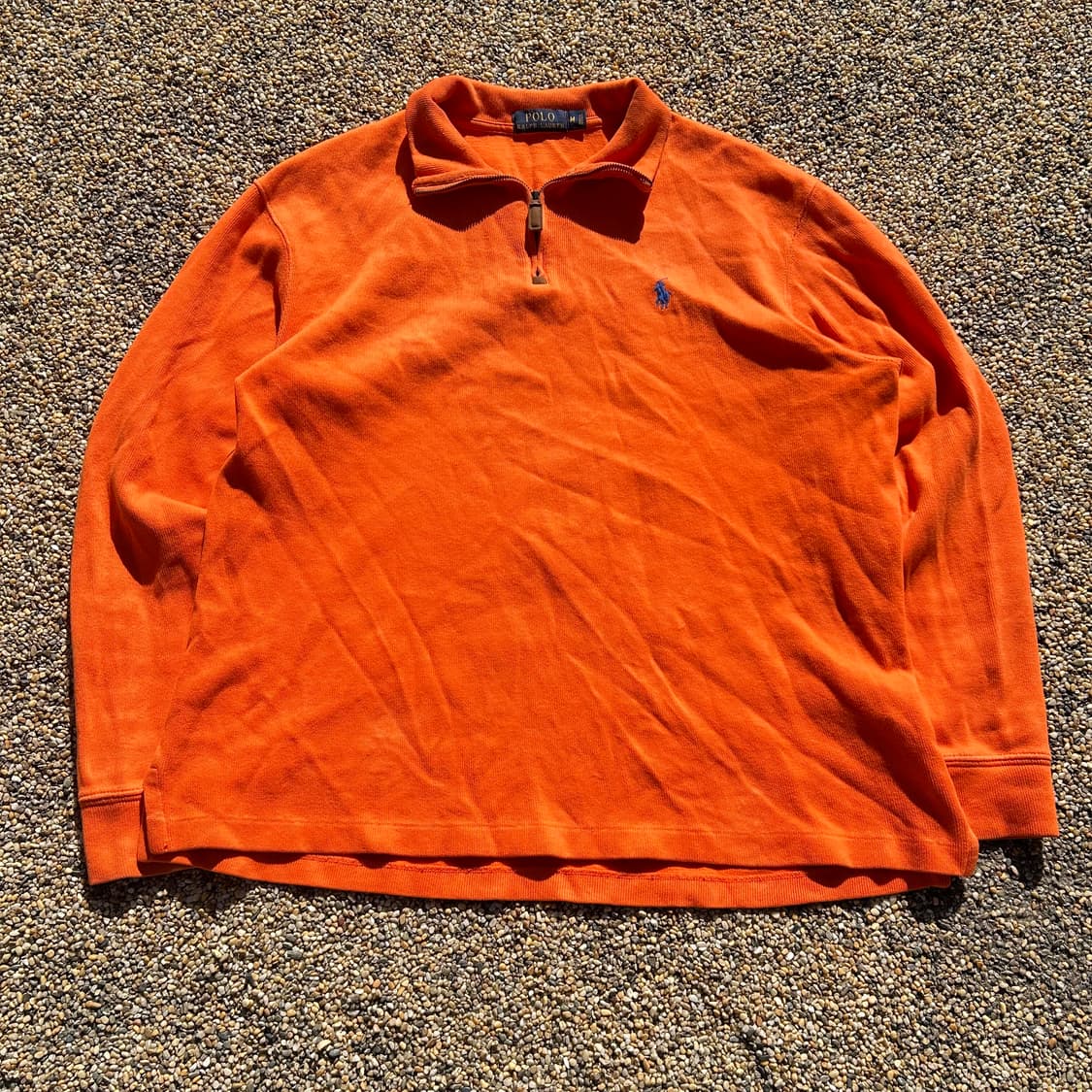 폴로 랄프로렌 오렌지 반집업 니트 상품이미지1