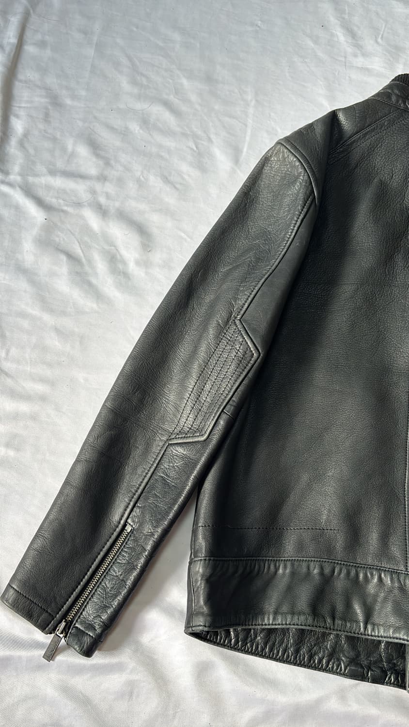 Diagonal Leather Jacket 상품이미지3