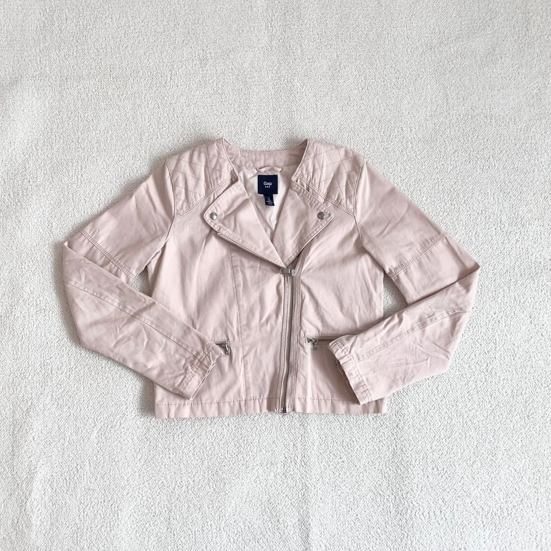 Gap 파우더핑크 코튼 라이더자켓 상품이미지1