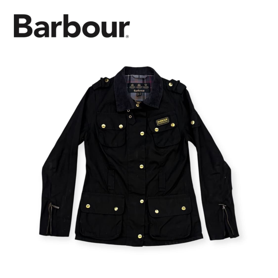 바버 인터내셔널 슬림 왁스 자켓 상품이미지1