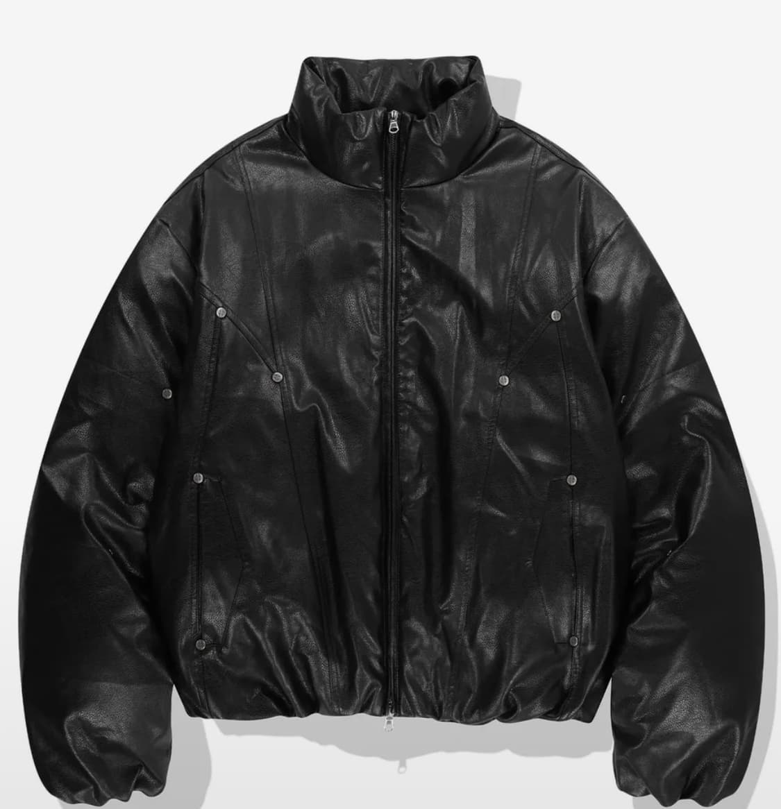 낫포너드 Panel Stud Puffer Jacket - Black 상품이미지1