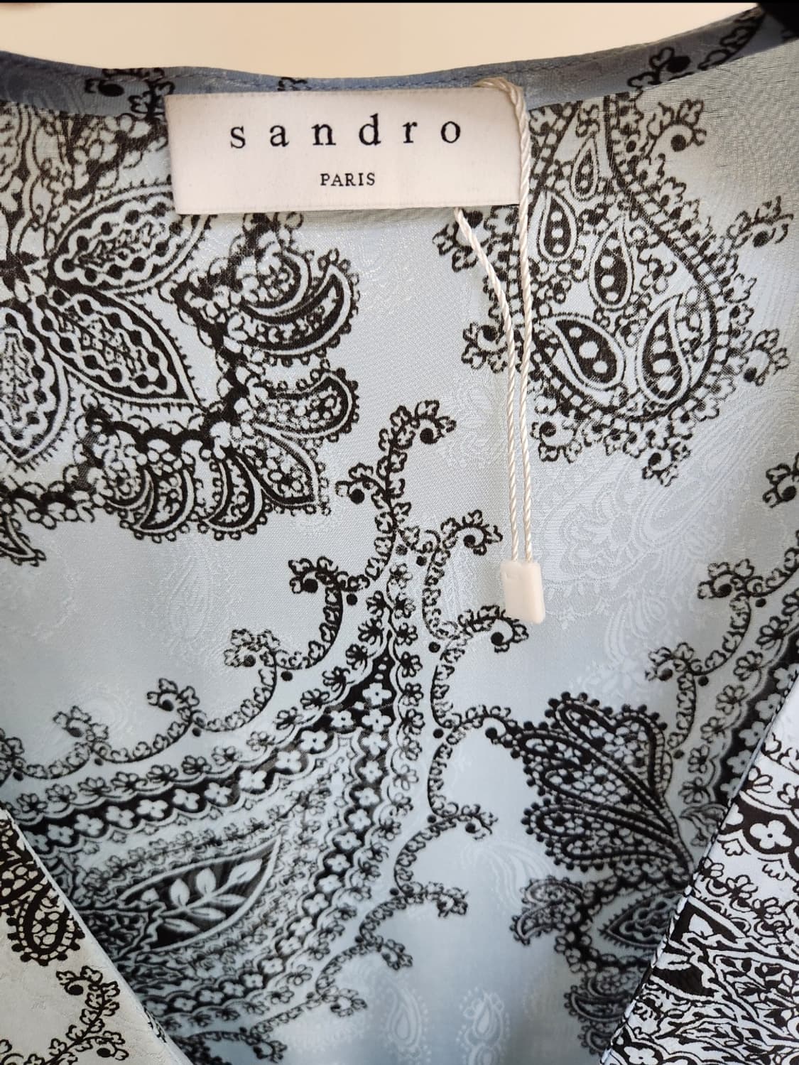산드로 페이즐리 실크블렌드 원피스 36사이즈(새상품) 상품이미지9