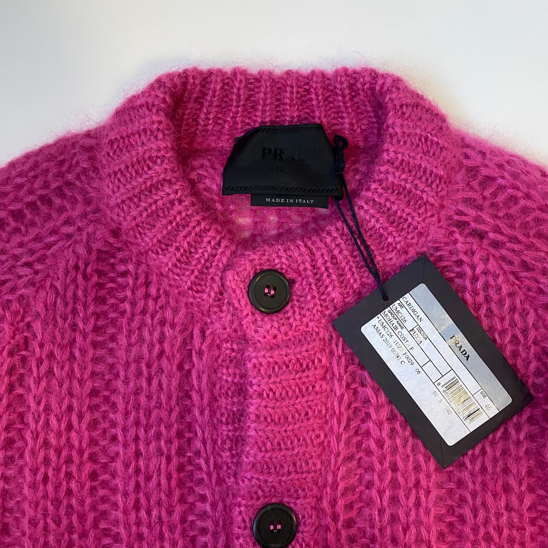 [46] 프라다 가디건 니트 스웨터 핑크 상품이미지3