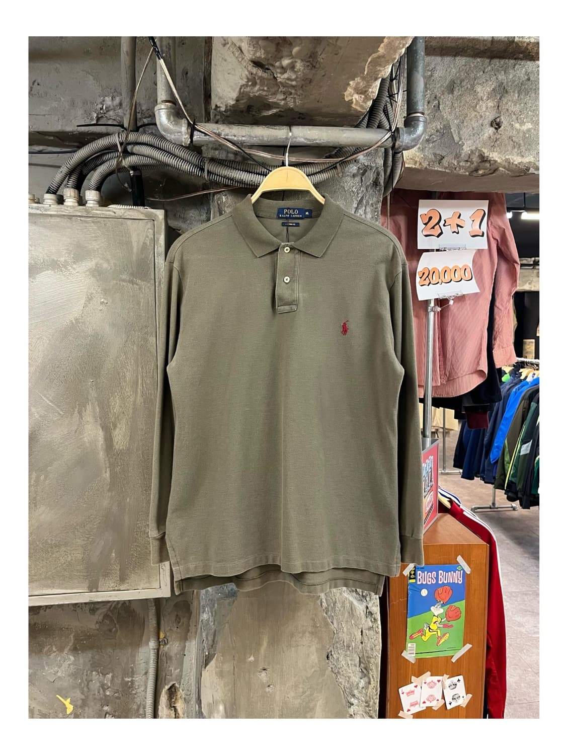 폴로 랄프로렌 긴팔 카라티 카키 XL #csz3164 상품이미지1