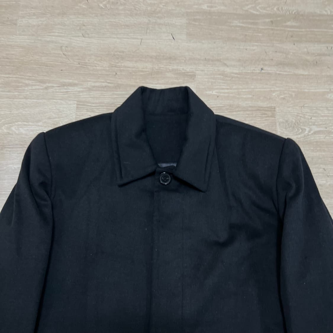 입생로랑 캐시미어 싱글 발마칸 코트 [블랙] L/100 상품이미지2