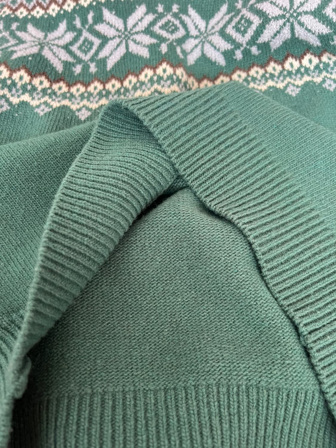 빈폴 여성 그린 노르딕패턴 라운드울니트  상품이미지6