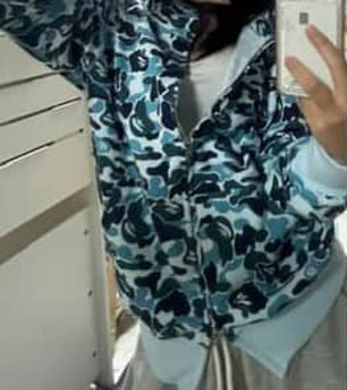 베이프 카모 샤크후드 집업 블루  상품이미지1