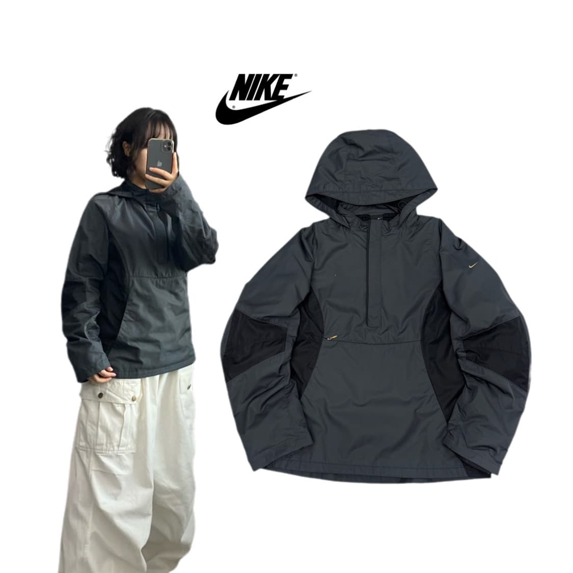 나이키 00s 스우시 올드스쿨 아노락 바람막이 자켓 상품이미지1