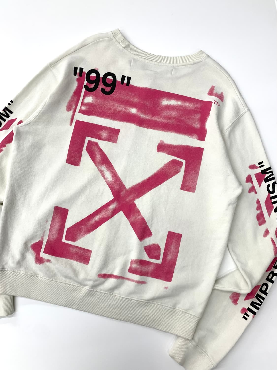 Off White 오프화이트 화이트 스탠실 애로우 맨투맨 상품이미지4