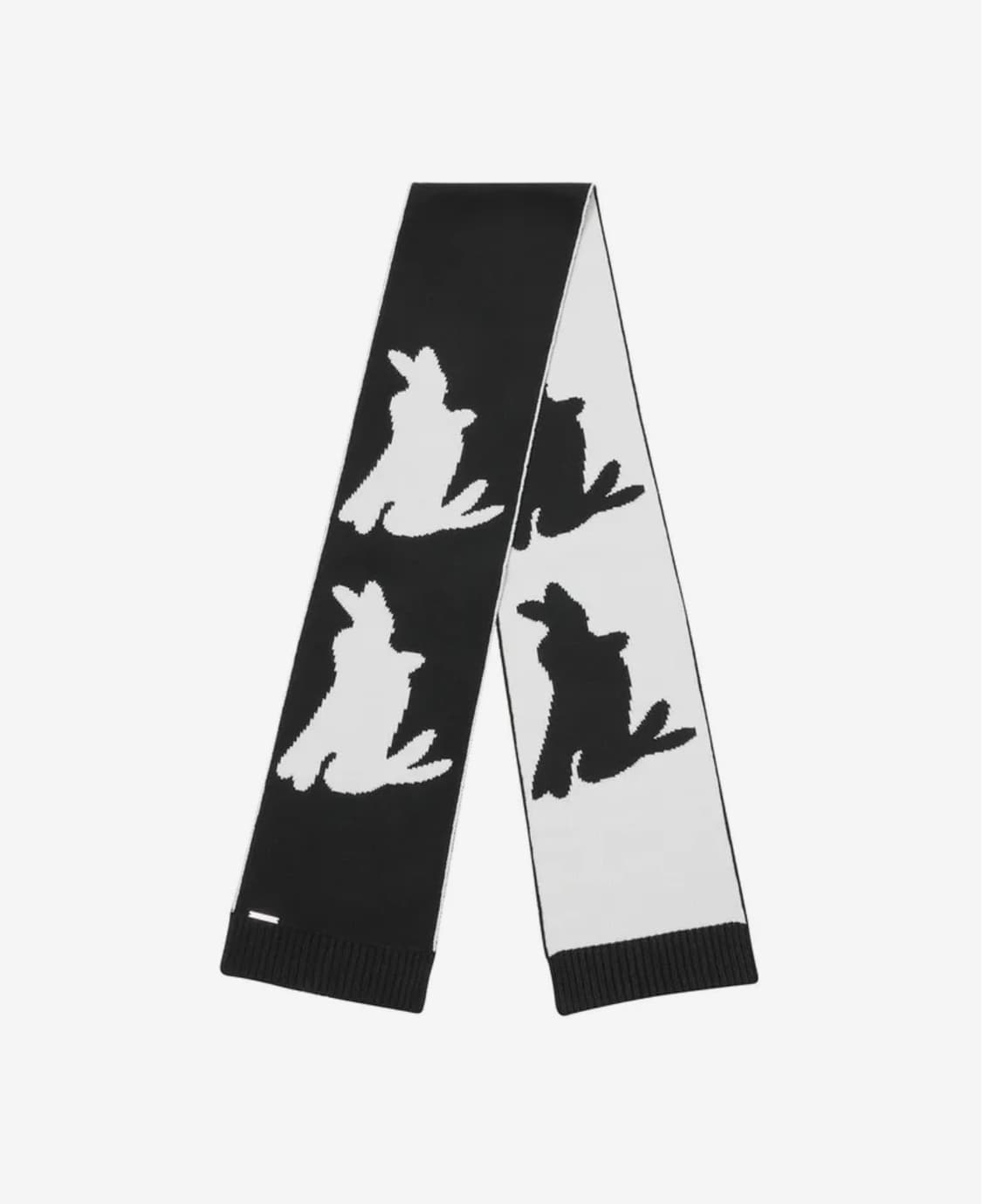 Twin rabbit knit muffler BLACK 상품이미지1