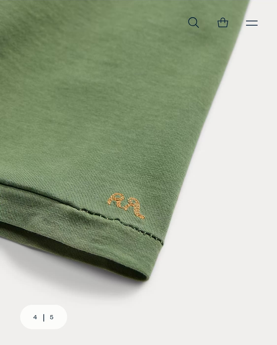 RRL 가먼트 다이 포켓 티셔츠 라이트 그린 L 상품이미지4