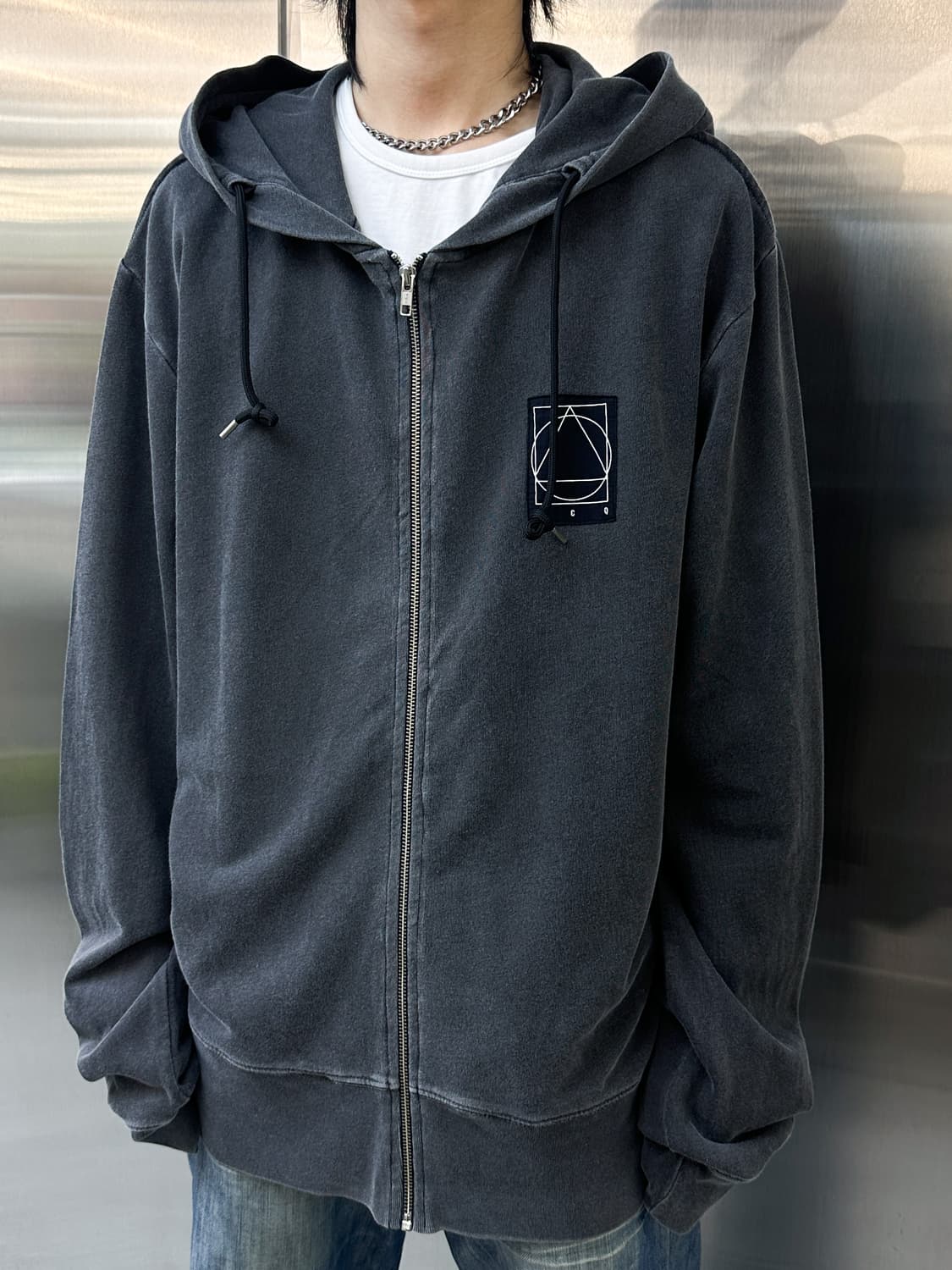 알렉산더 맥퀸 피그먼트 다이드 후드집업 상품이미지1