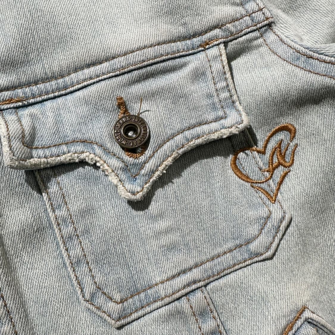 아비렉스 데님 싱글 집업 자켓 상품이미지6