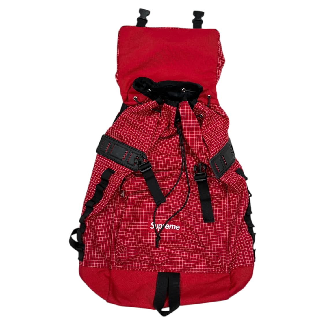 09FW 슈프림 드로우스트링 복조리 백팩 가방 체크 레드 상품이미지2