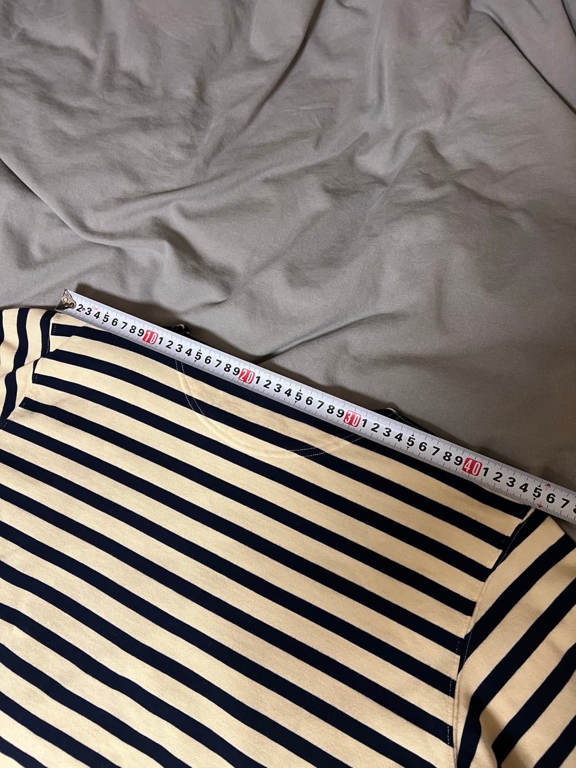 브론슨 아이보리 해군 단가라 반팔 M 38  상품이미지9