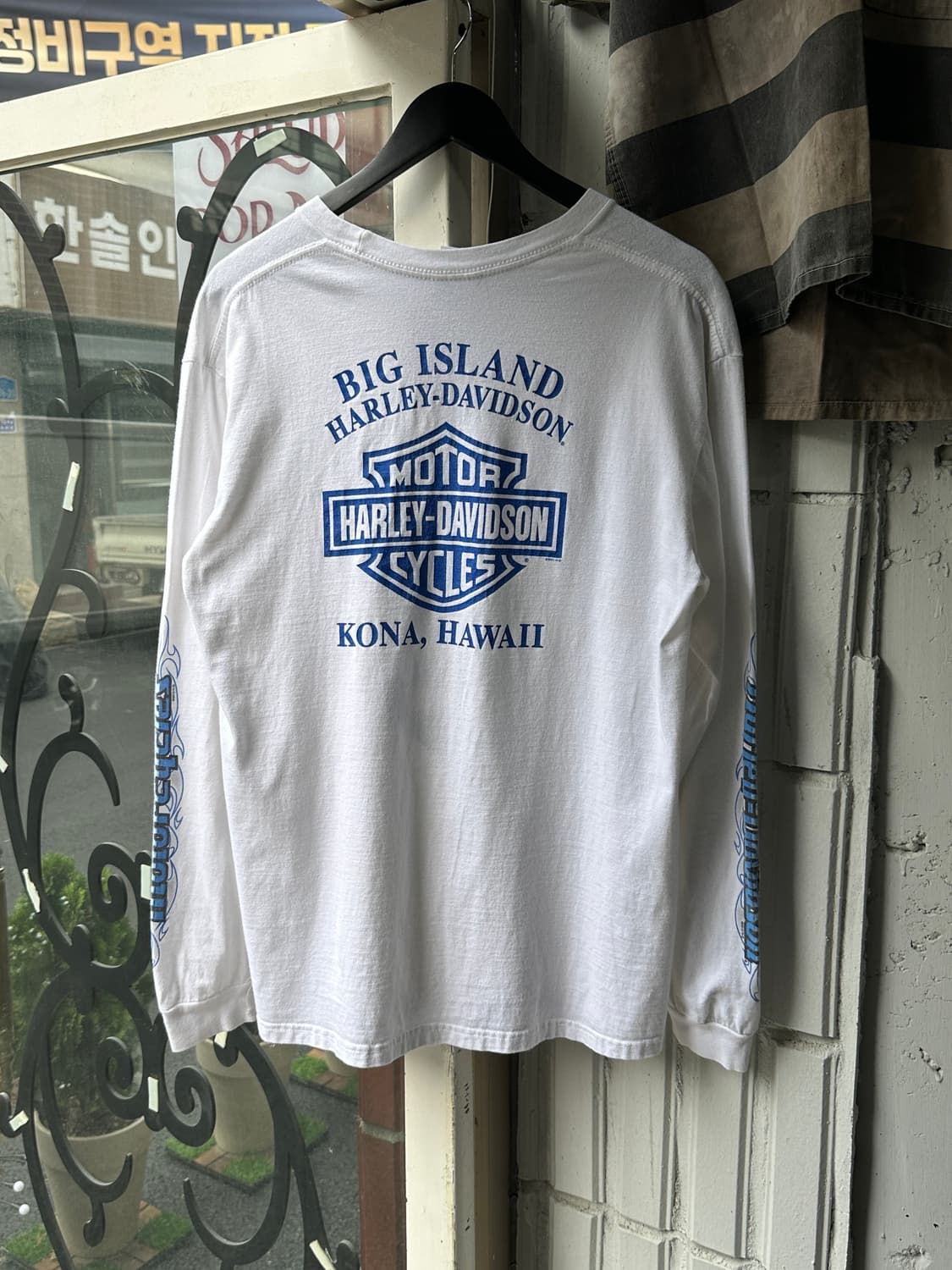 할리 데이비슨 롱슬리브 빈티지 할리 티셔츠 상품이미지3