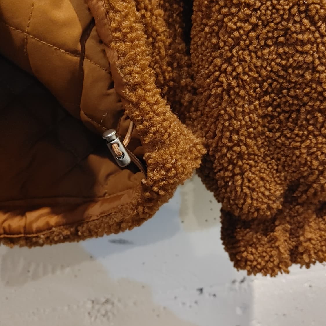 행텐 브라운 뽀글이 누빔 점퍼 S~M 상품이미지2