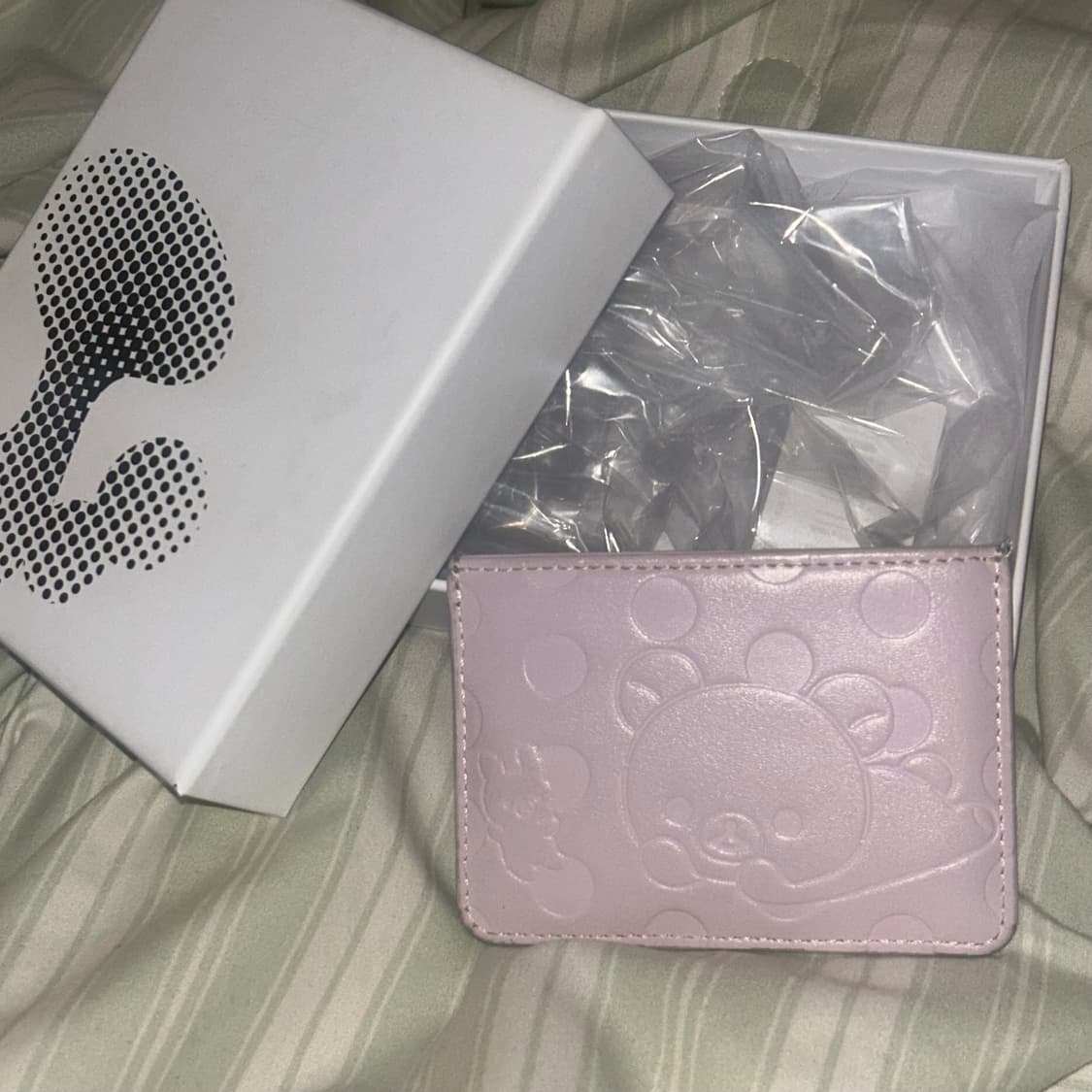 허그유어스킨 코리락쿠마 카드지갑 도트카드지갑 핑크 상품이미지1