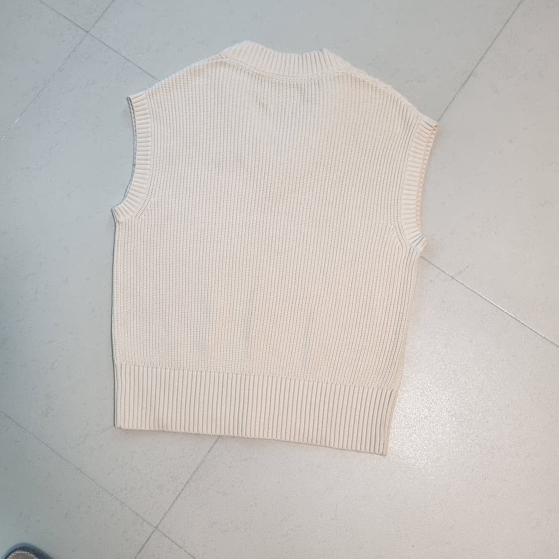 캘빈클라인 케이블 니트 조끼 XS 아이보리 상품이미지5