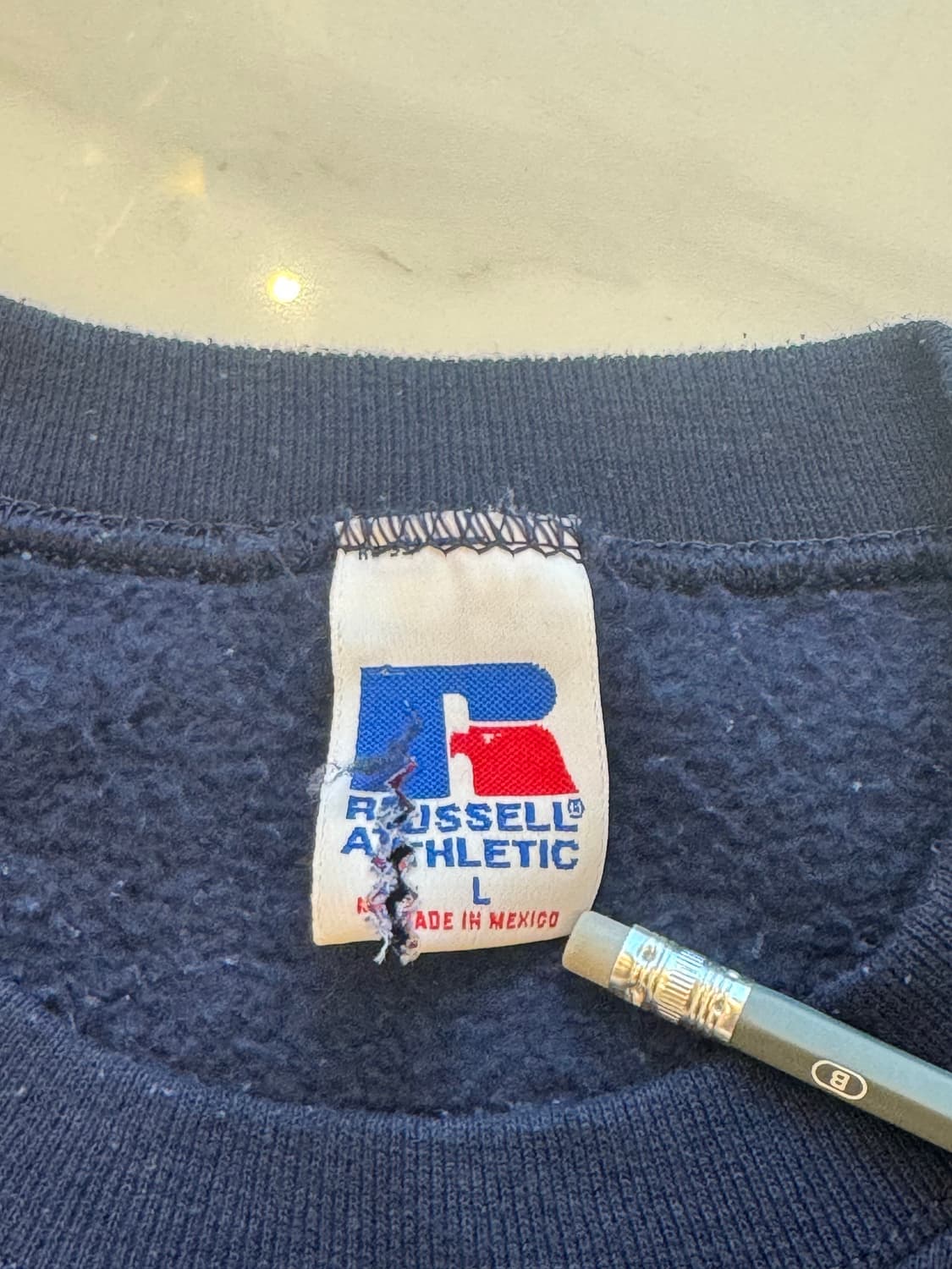 90s빈티지 러셀 애슬레틱 'ATHLETIC' 자수 맨투맨 (네이비) 상품이미지3