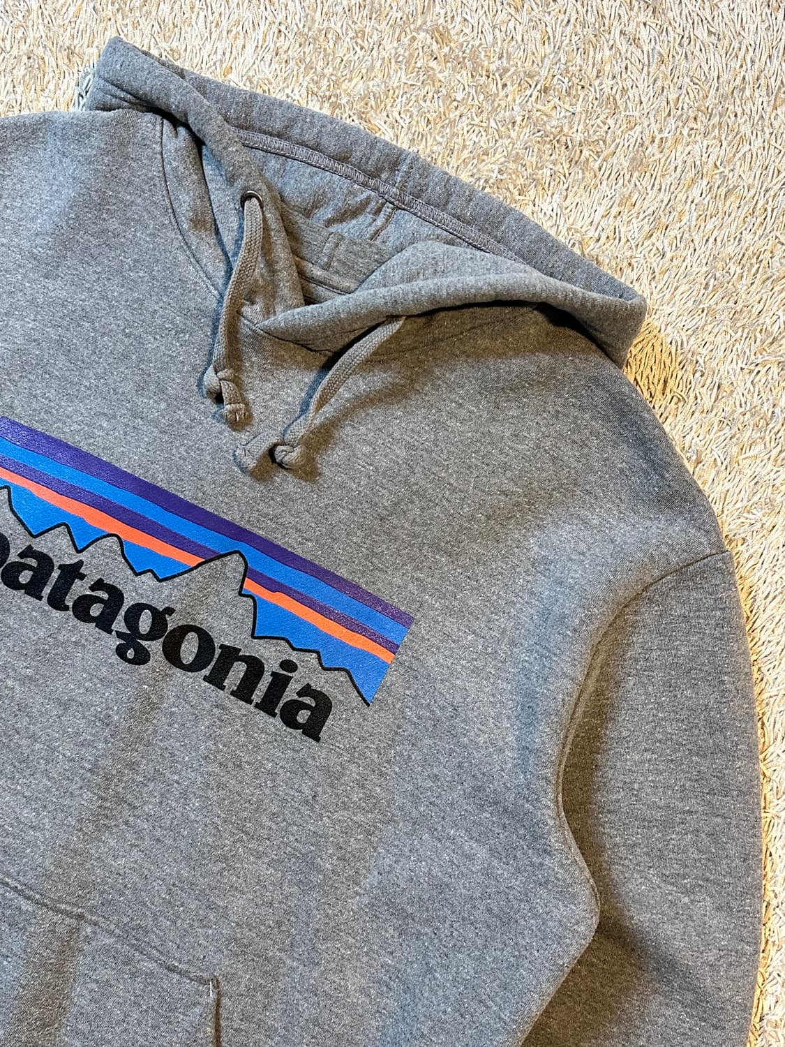 파타고니아 PATAGONIA P-6 로고 기모 후드티 그레이 상품이미지2