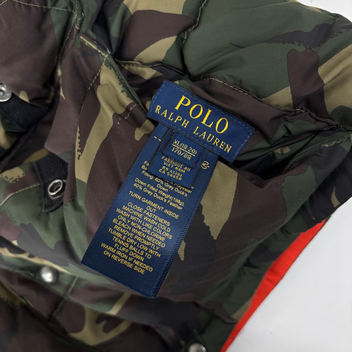 폴로 카모 양면 패딩 조끼 상품이미지8