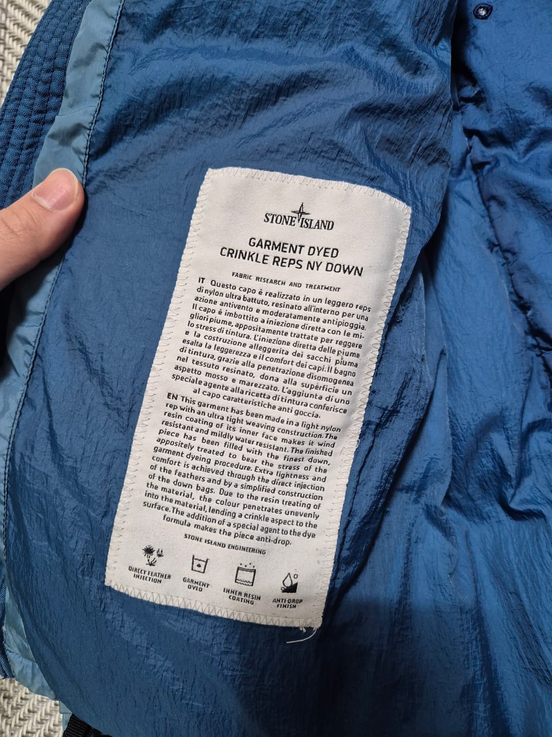 정품 스톤아일랜드 크링클랩스 패딩자켓 M-95 상품이미지8