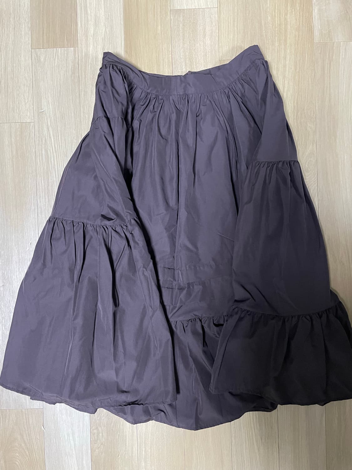 노컨텐츠 언발란스 스커트 브라운 M사이즈 상품이미지5