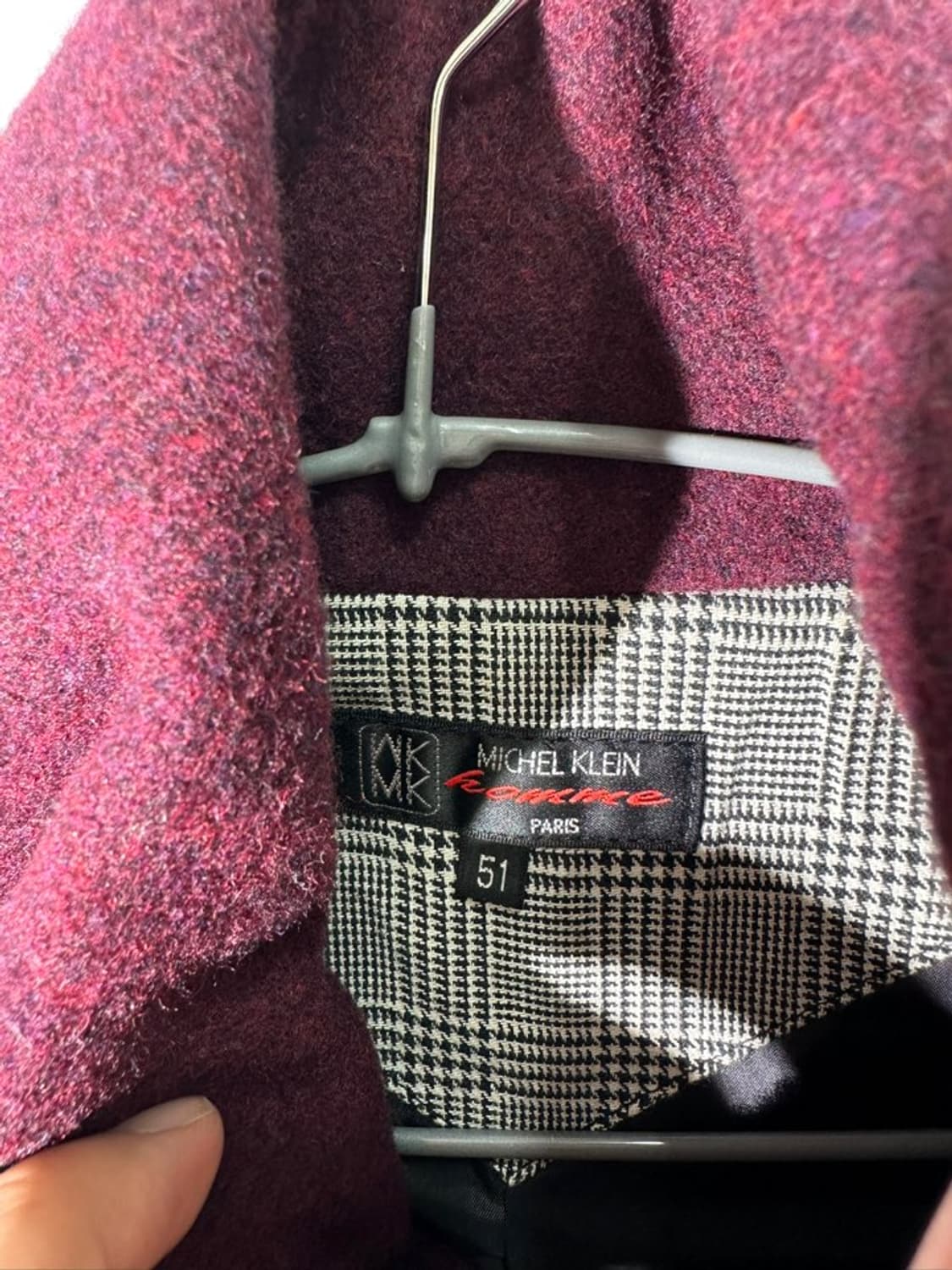 michel klein 버건디 피코트 자켓 상품이미지3
