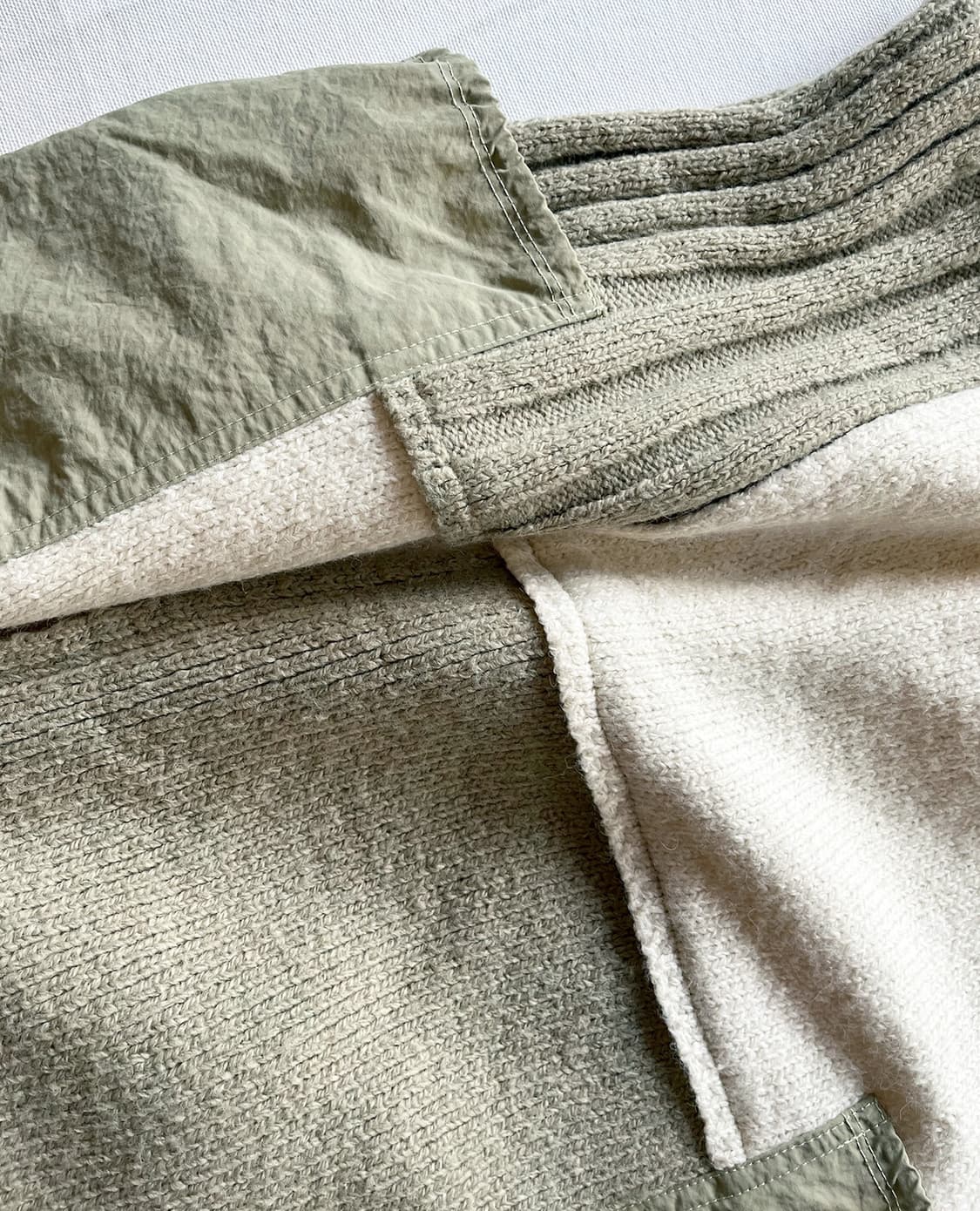 KASTANE patchwork knit mix skirt 상품이미지10