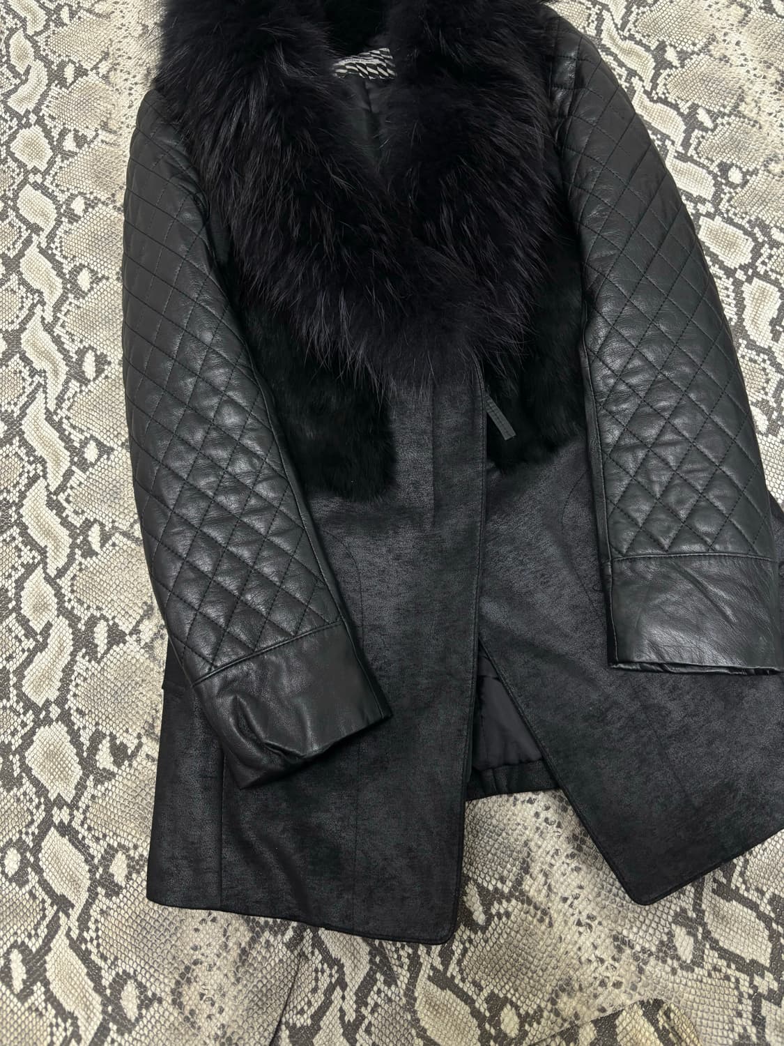 [VKEI]Raccoon Fur Trimming Shadow Washed 상품이미지7