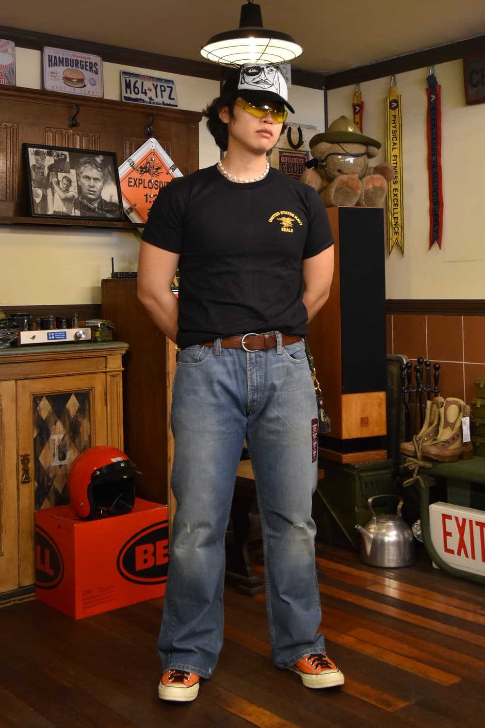 미군 네이비실 반팔 M~2XL 사이즈 블랙 / 그레이 / 카키 컬러 선택 상품이미지1