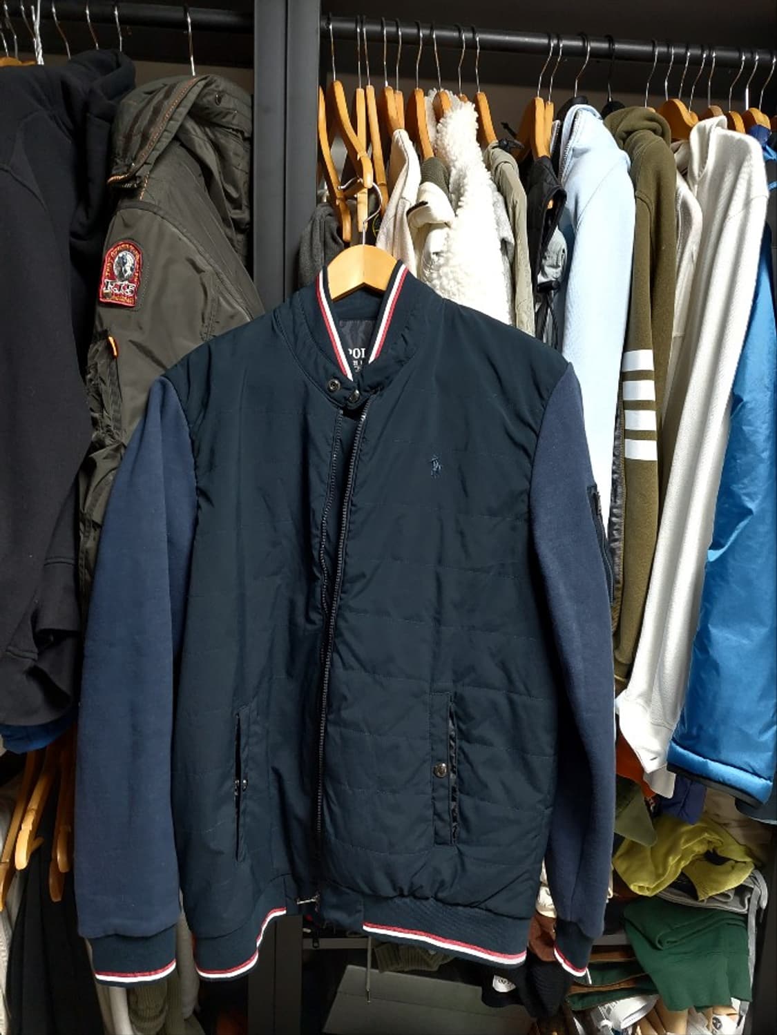 폴로 랄프로렌 네이비 덕다운 퀼팅 블루종 자켓 xl 상품이미지1